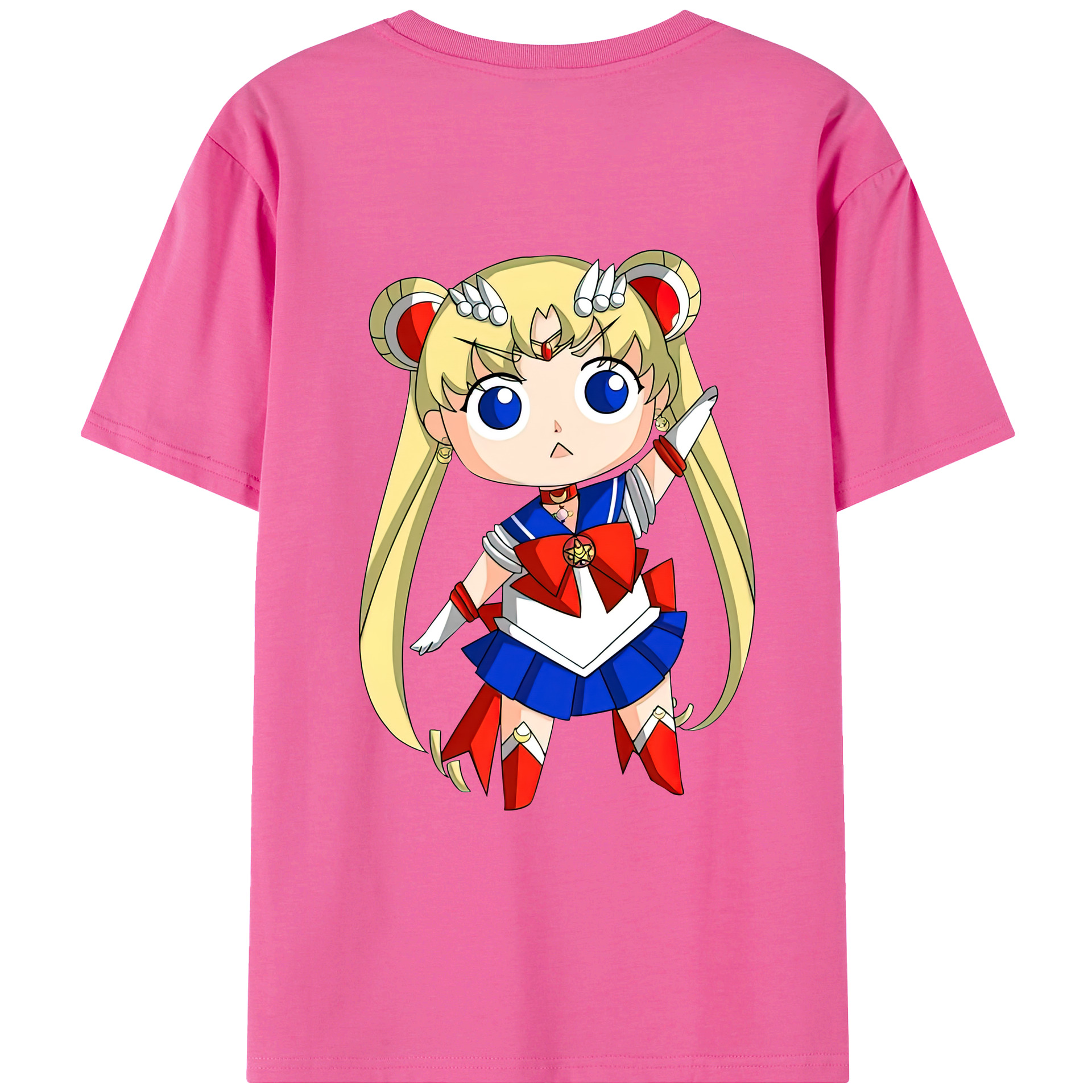 （画像用） 美少女戦士セーラームーン 月野 うさぎ つきの うさぎ Sailor Moon Tsukino Usagi レディース半袖Tシャツ(バックプリント)